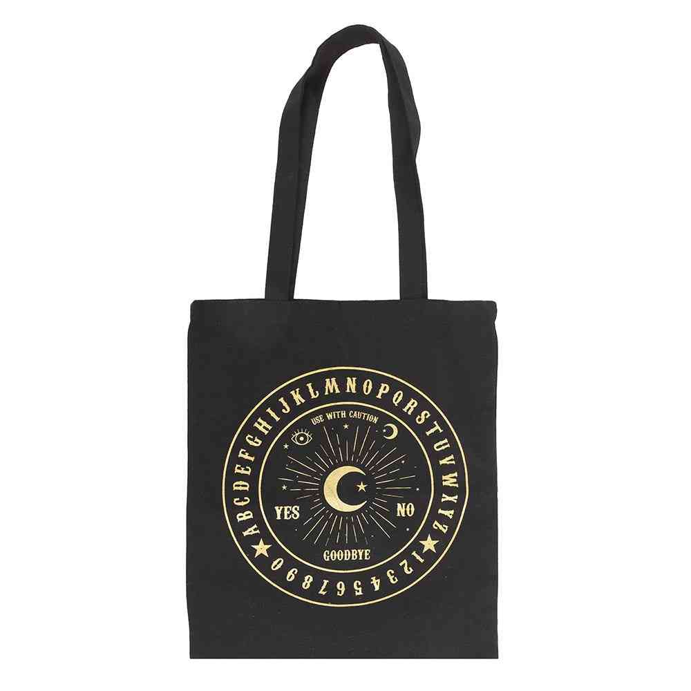 Something Different - Talking Board Polycotton Sac à main - Noir/Couleur or